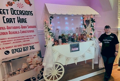 Link to the Sweet Ooccasions Candy Cart Hire website